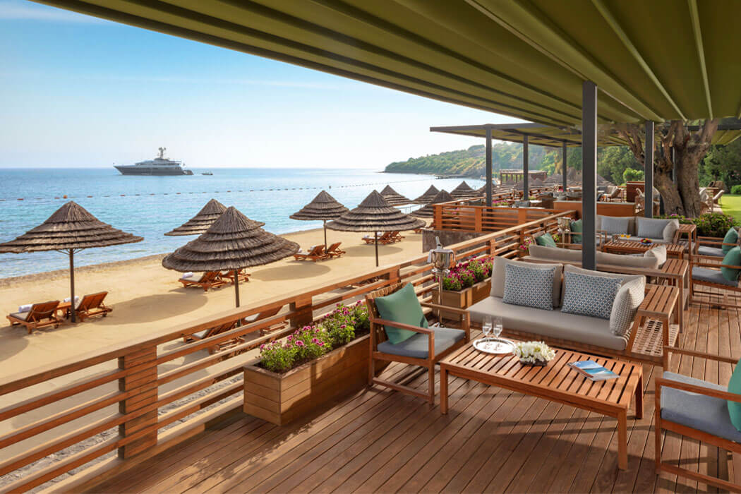Hotel Mandarin Oriental Bodrum - widok z restauracji Blue Beach