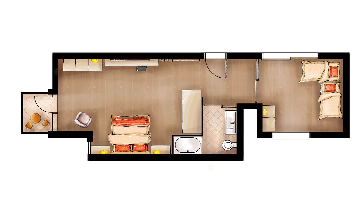 Seven Seas Hotel Blue - projekt pokoju rodzinnego