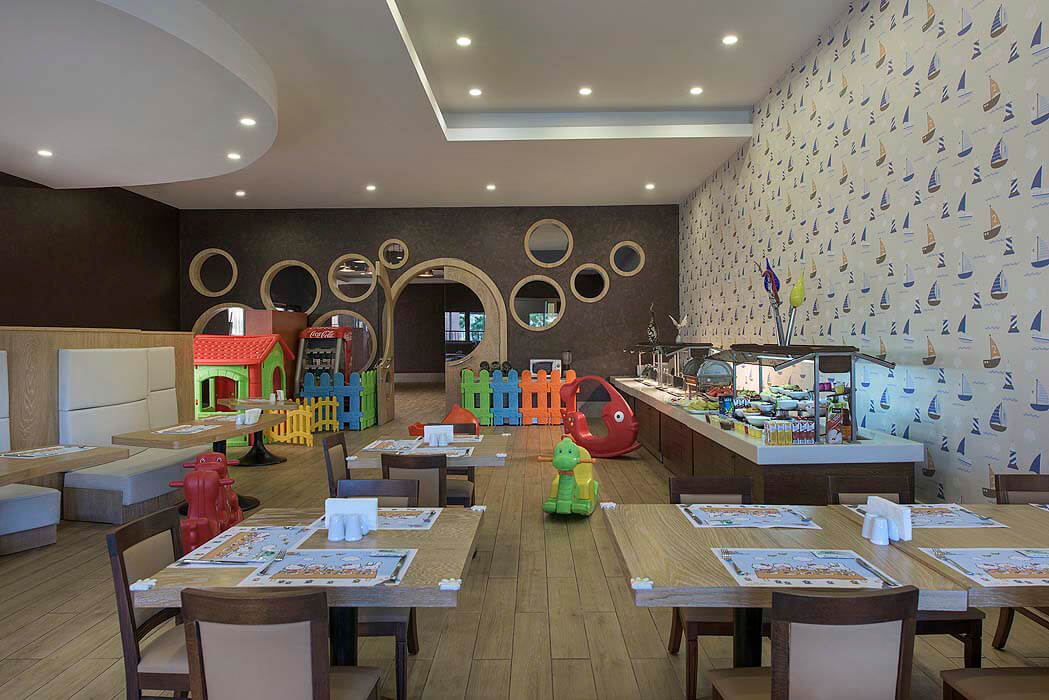 Megasaray Club Belek - kącik restauracyjny dla dzieci