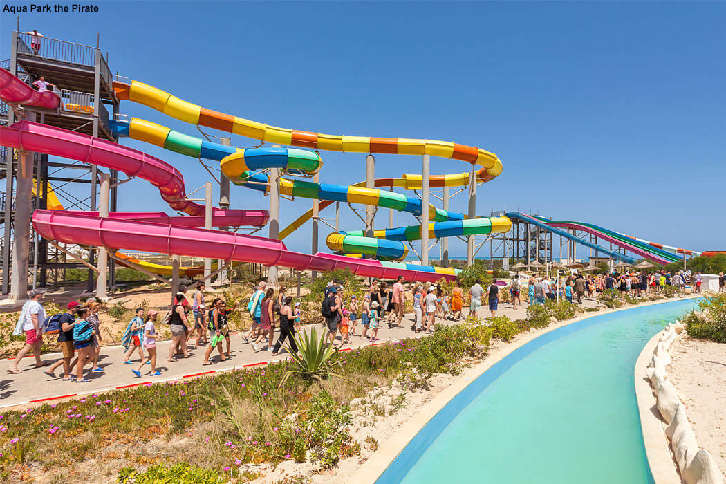 Hotel Djerba Aqua Resort - rwąca rzeka i zjeżdżalnie w aquaparku