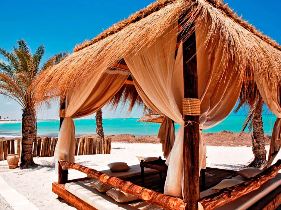 Hotel Dar Jerba Zahra - pawilon na plaży