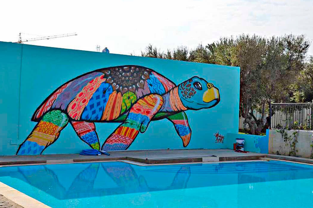 Hotel Aquasplash Thalassa Sousse - graffiti żółw