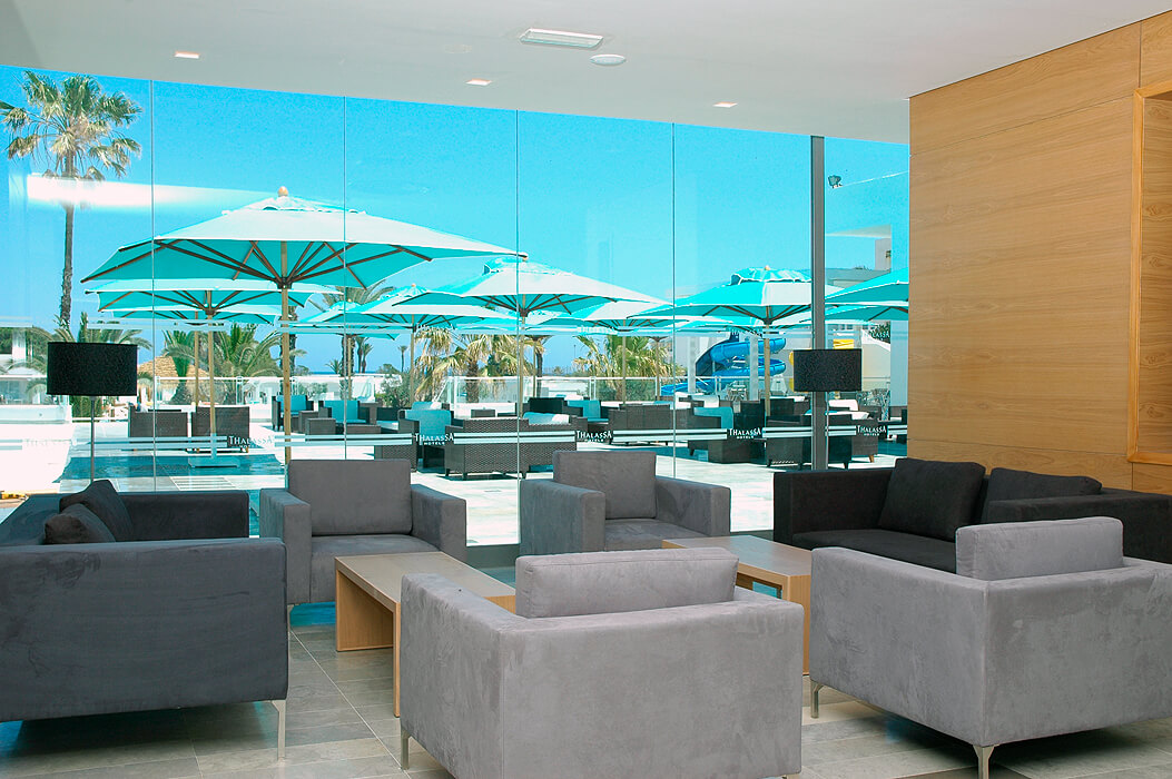 Hotel Aquasplash Thalassa Sousse - widok z lobby