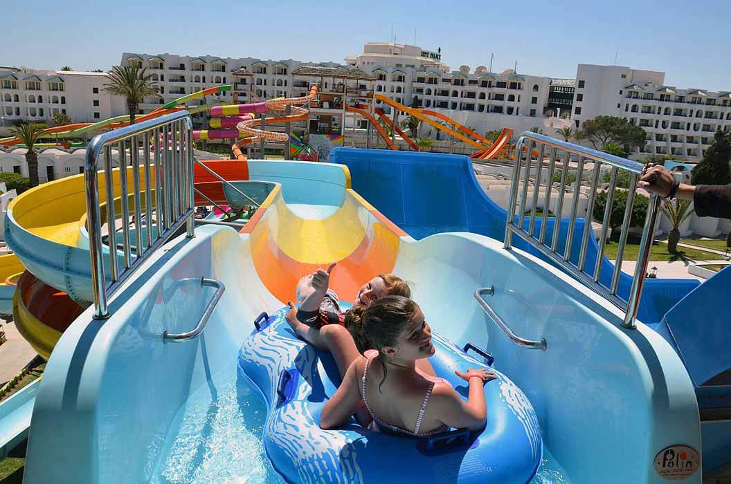 Hotel Aquasplash Thalassa Sousse - widok ze zjeżdżalni