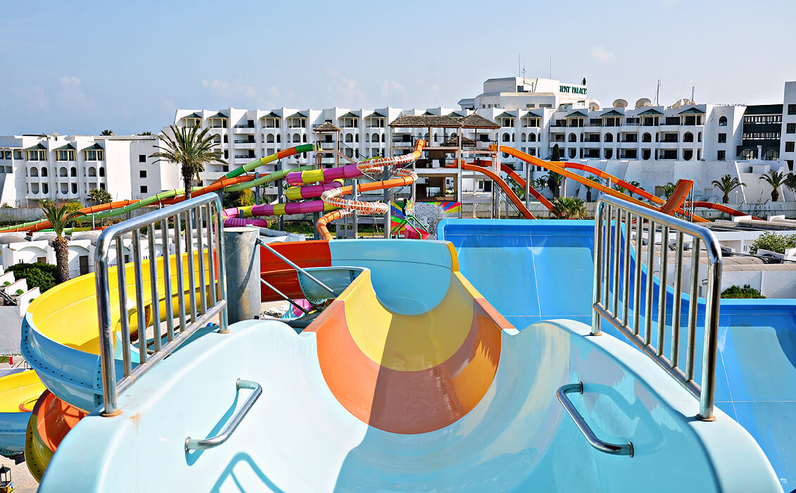 Hotel Aquasplash Thalassa Sousse - widok ze zjeżdżalni