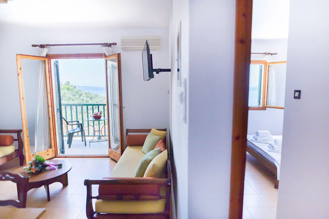Corfu Aqua Marine Hotel - widok na apartament