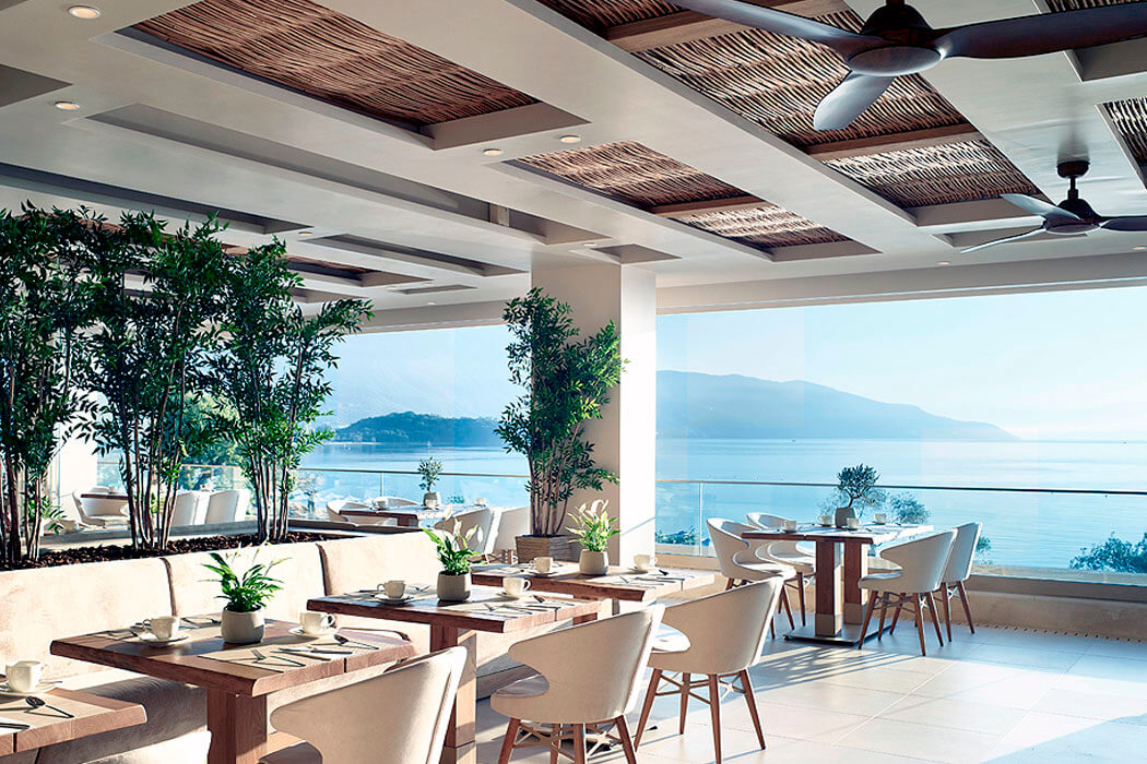 Hotel Ikos Dassia - widok z restauracji głównej