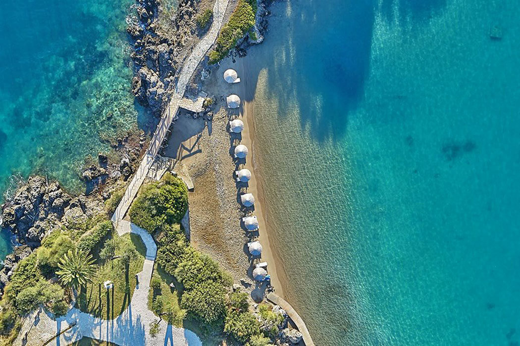 Hotel Grecotel Corfu Imperial Luxury Beach Resort - plaża z lotu ptaka