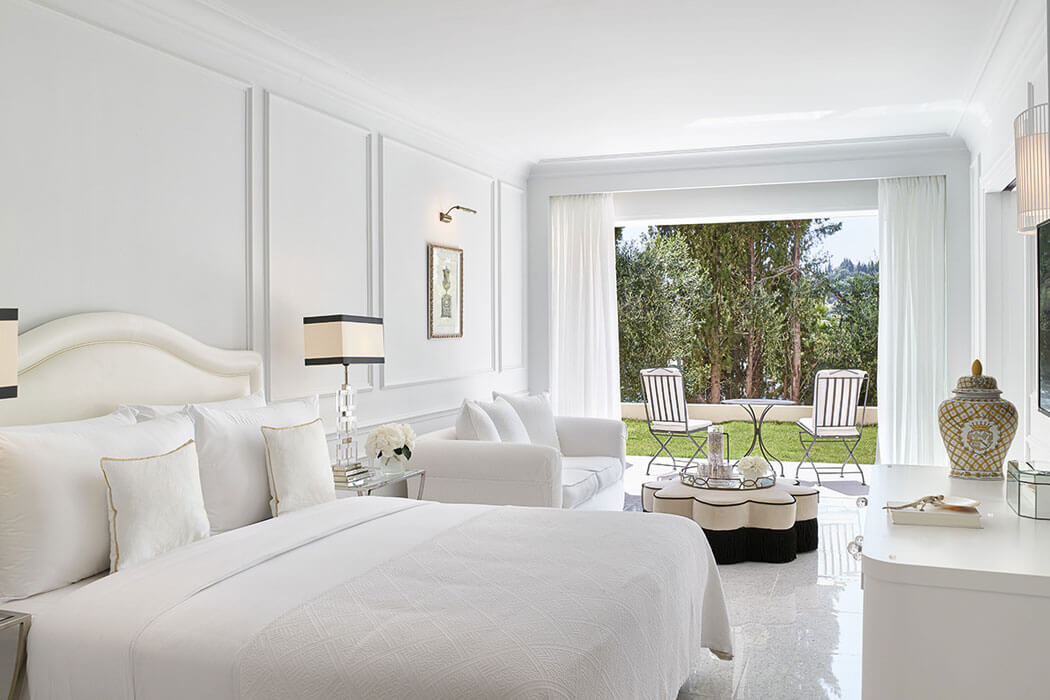 Hotel Grecotel Corfu Imperial Luxury Beach Resort - przykładowy pokój z balkonem