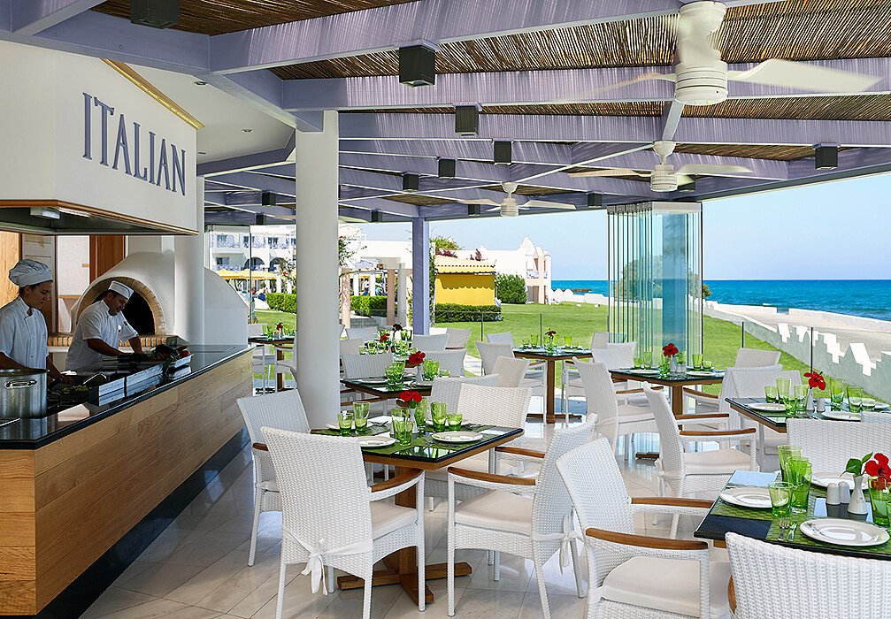Hotel Serita Beach - widok z restauracji
