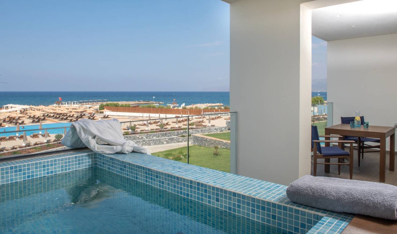 Blue Princess Villa 2 bedrooms in 2 floors,  Sea View, with private pool and outdoor whirlpool